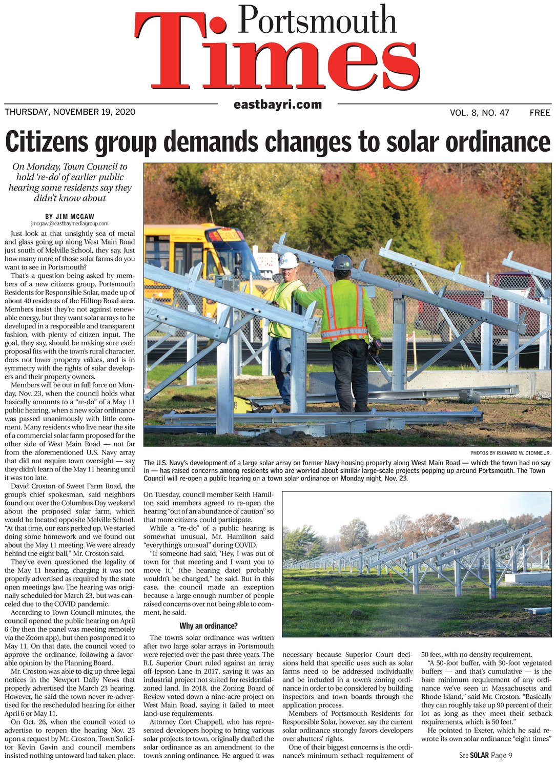 Portsmouth Times Thursday November 19 2020 EastBayRI News 